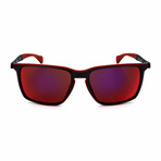 Men's 1114-S Sunglasses // Gray + Red
