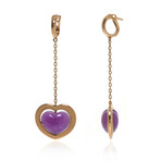 Giulietta E Romeo 18K Rose Gold + Fuchsia Quartzite Earrings // Store Display