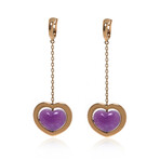 Giulietta E Romeo 18K Rose Gold + Fuchsia Quartzite Earrings // Store Display