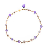 St Tropez 18k Rose Gold + Pearl Necklace // 19" // Store Display