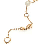 Mimi Milano 18k Rose Gold + Pearl Choker Necklace // 17" // Store Display