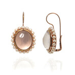 Cameo 18k Rose Gold + Quartz Earrings // Store Display