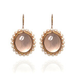 Cameo 18k Rose Gold + Quartz Earrings // Store Display