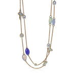 Freevola 18k Rose Gold + Pearl Necklace // 36" // Store Display