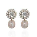 Garbo 18k White Gold + 18k Rose Gold Sapphire Earrings // Store Display