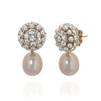 Garbo 18k White Gold + 18k Rose Gold Sapphire Earrings // Store Display