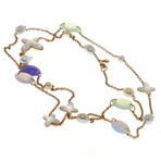 Freevola 18k Rose Gold + Pearl Necklace // 36" // Store Display