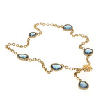 Talita 18k Rose Gold Diamond + London Topaz Necklace // 18" // Store Display