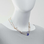 Freevola 18k Rose Gold + Pearl Necklace // 36" // Store Display