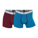 Trunks // Pack of 2 // Red + Blue (M)