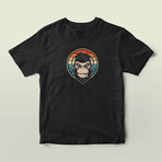 Rainbow Chimp Graphic Tee // Black (S)