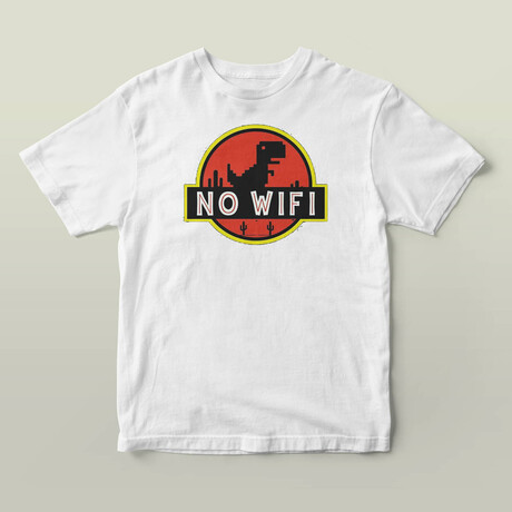 No WiFi Graphic Tee // White (S)