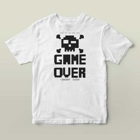 Game Over Graphic Tee // White (S)