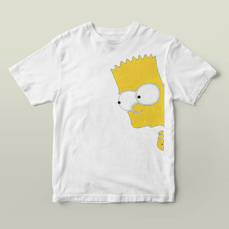 Bart Simpson Graphic Tee // White (S)