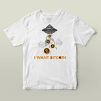BitCoin Abduction Graphic Tee // White (XL)