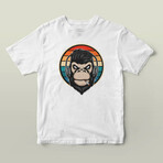 Rainbow Chimp Graphic Tee // White (2XL)