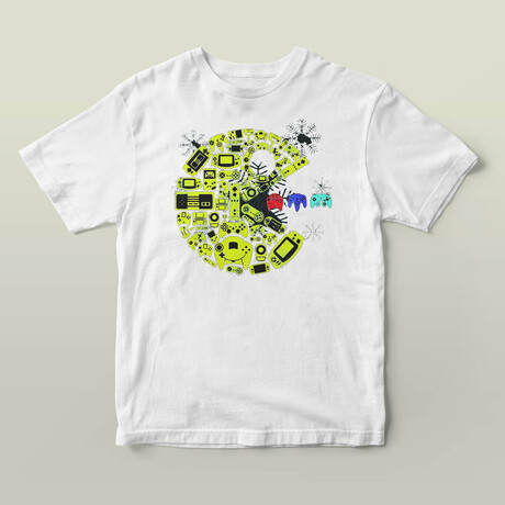 Pacman Graphic Tee // White (S)