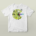 Pacman Graphic Tee // White (S)