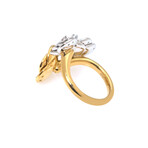 Rose 18k Yellow Gold + 18k White Gold + Diamond Ring // Store Display (Ring Size: 6.5)
