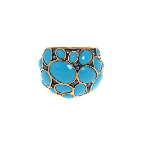 Talita 18k Rose Gold + Turquoise Ring // Store Display (Ring Size: 7.5)