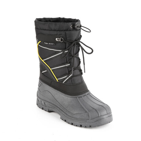 Polar Armor Men's Nylon Snow Boot // Black (Men's US Size 10)