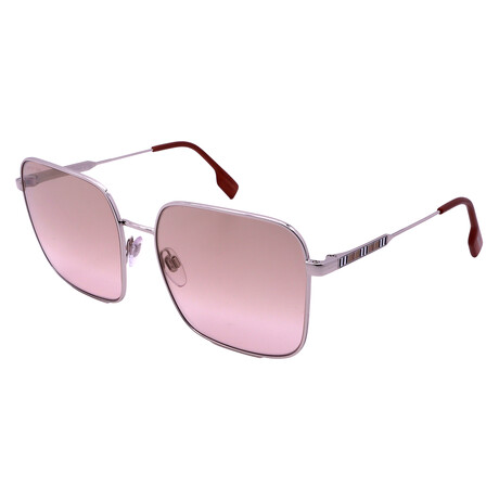 Burberry // Women's BE3119-100571 Sunglasses // Silver + Clear Purple Gradient