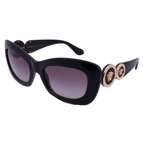 Versace // Women's VE4328-GB1/11 Sunglasses // Black + Gray Gradient