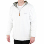 1/4 Zip Reversible Sherpa Fleece // White + Luxe (X-Small)
