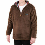1/4 Zip Reversible Sherpa Fleece // Adobe + Award (X-Small)