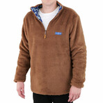 1/4 Zip Reversible Sherpa Fleece // Wood + Wild (X-Small)