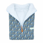 1/4 Zip Reversible Sherpa Fleece // Electric + Trail (X-Small)