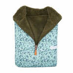 1/4 Zip Reversible Sherpa Fleece // Fern + Euphoria (X-Small)