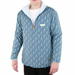 1/4 Zip Reversible Sherpa Fleece // Electric + Trail (X-Small)