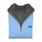 1/4 Zip Reversible Sherpa Fleece // Charcoal + Valor (X-Small)