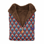 1/4 Zip Reversible Sherpa Fleece // Adobe + Award (X-Small)