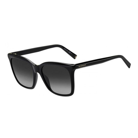 Givenchy // Women's Square Sunglasses // Black + Dark Gray Mirror