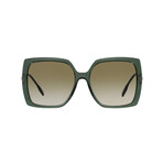Burberry // Women's Square Sunglasses // Green + Brown