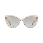 Versace // Women's Acetate Cat Eye Sunglasses // Rose Brown + Gray + Silver