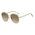 Givenchy // Women's Round Sunglasses // Gold Beige + Brown