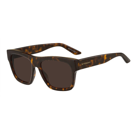 Givenchy // Unisex Square Sunglasses // Havana + Brown