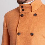 Mandrin Collar Coat // Camel (Euro: 50)