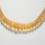 Genuine Gem-quality Ethiopian Opal Faceted Beaded Necklace