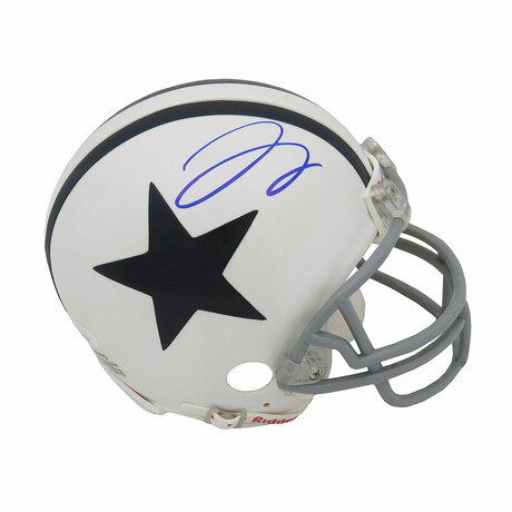 Trevon Diggs // Dallas Cowboys // Signed Riddell Throwback Mini Helmet (JSA) // White