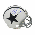 Trevon Diggs // Dallas Cowboys // Signed Riddell Throwback Mini Helmet (JSA) // White