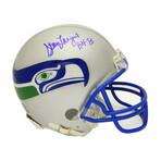 Steve Largent // Seahawks // Signed Riddell Throwback Mini Helmet w/ "HOF'95" Inscription