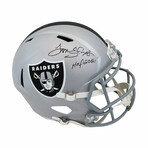 Tom Flores // Raiders // Signed Riddell Full Size Speed Replica Helmet w/ "HOF'21" Inscription