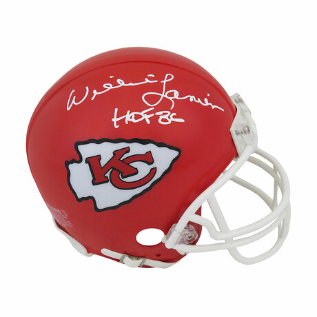 Willie Lanier // Kansas City Chiefs // Signed Riddell Mini Helmet w/ "HOF'86" Inscription