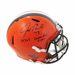Joe Thomas // Cleveland Browns // Signed Riddell Full Size Speed Replica Helmet w/ "10,363 Consecutive Snaps" Inscription
