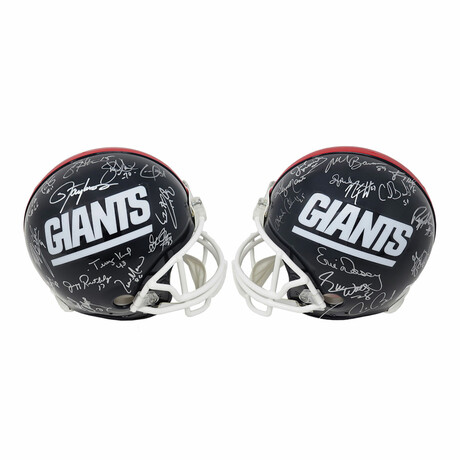 New York Giants Super Bowl XXI/XXV Team // New York Giants // Signed Riddell Throwback Authentic ProLine Helmet // 28 Signatures
