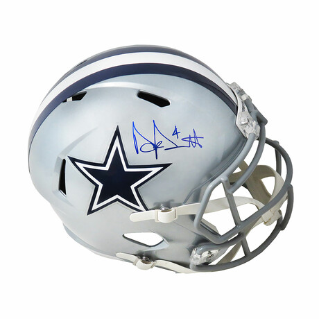 Dak Prescott // Signed Dallas Cowboys Riddell // Full Size Speed Replica Helmet